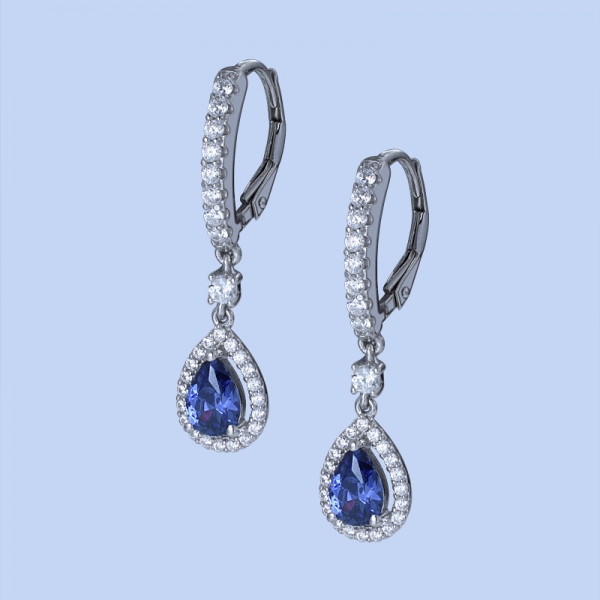 Blue Tanzanite Rhodium Over Sterling Silver Best Place To Get Earrings 