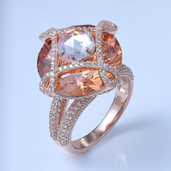 Fancy Handcrafted Kunzite 925 Sterling Silver Jewelry CZ Diamond Rings 