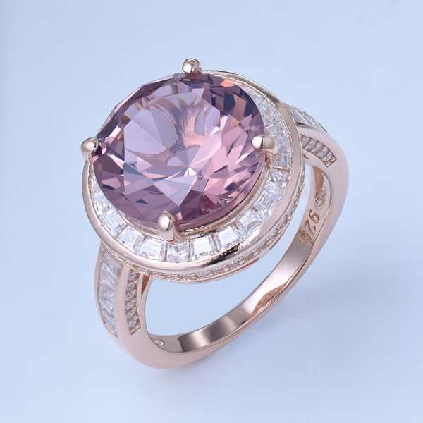 Lab Created Light Diamond Pink Rhodium over 925 Sterling Silver wedding rings 