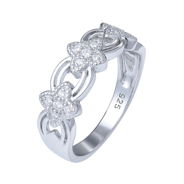 Sterling Silver Rings AAA CZ Stone Dancing Diamond Ring for Women 