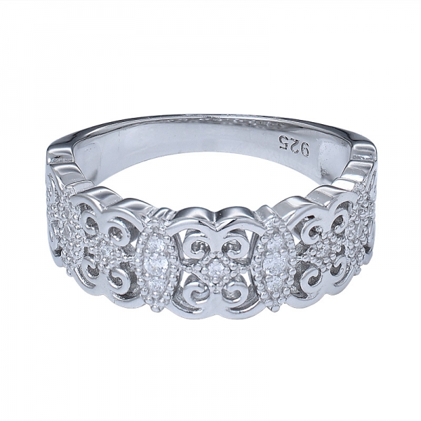 New Pattern Jewels Silver 925 Colorful Cz Ring For Gift 