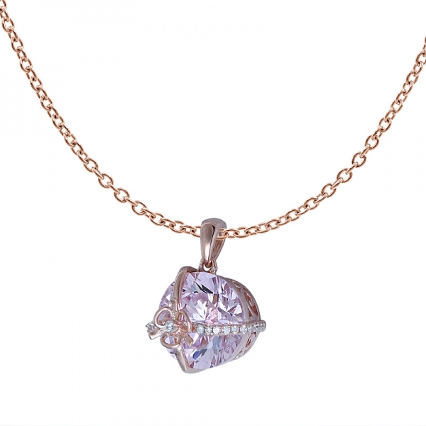 5 Carat Simulate Blue Tanzanite Rhodium Over Sterling Silver Set Jewelry Pendant 