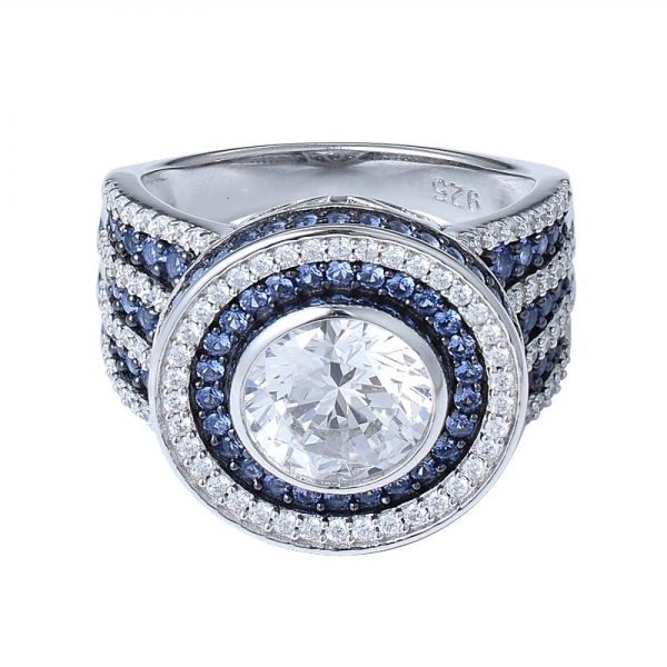 2Carat AAAAA Zircon CZ Diamond Opal Engagement Ring for Women 