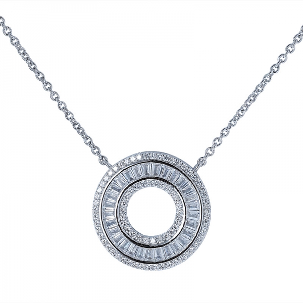 round shape cz charm jewelry necklace,ladies fine jewelry wholesale 