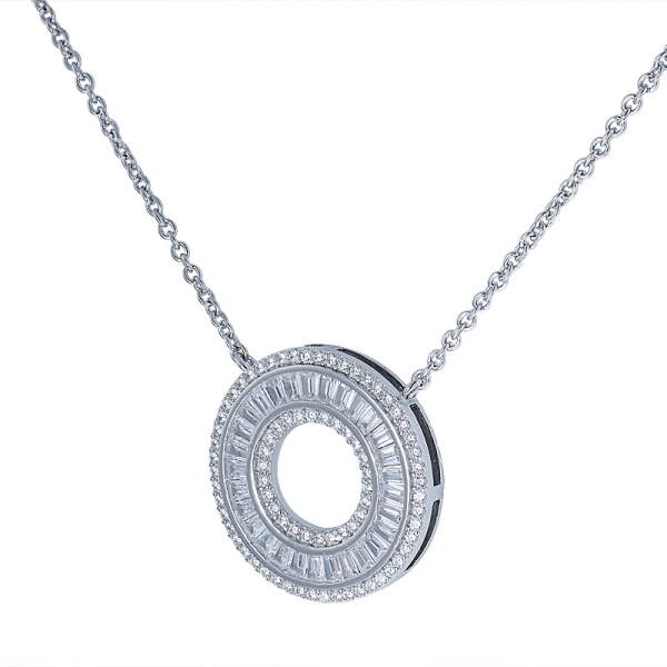 round shape cz charm jewelry necklace,ladies fine jewelry wholesale 