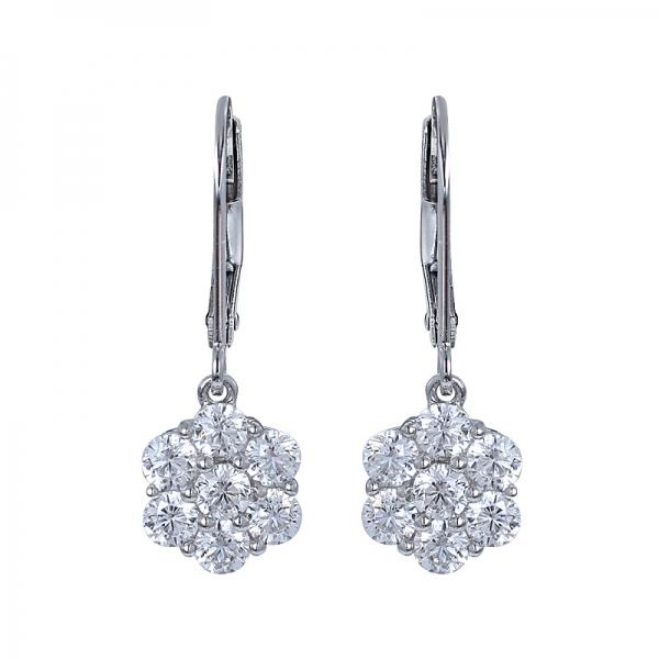 snowflake Drop micro pave earrings jewelry accessory 