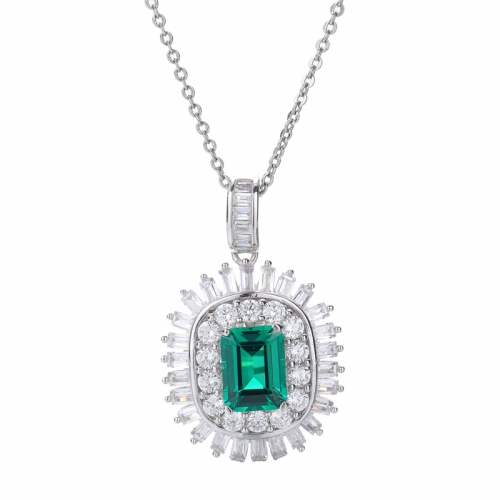 925 Emerald Pendant