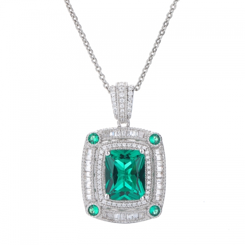 925 Emerald Pendant