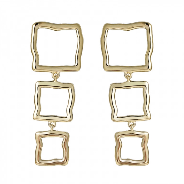 irregularity gold Over Sterling Silver stud Earrings 