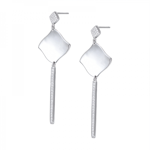 gold lever 2 tone Over Sterling Silver dangling Earrings 