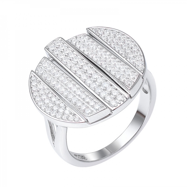 Micro Mocha Cubic Zirconia CZ Wave Fashion Party Women's Ring 