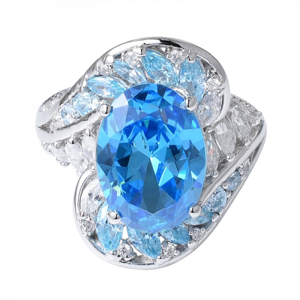 wholesale 925 sterling silver blue apatite prong ring manufacturer 