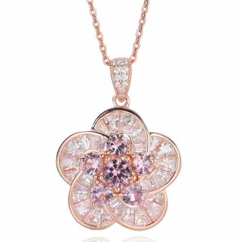 925 Silver Morganite Pendant