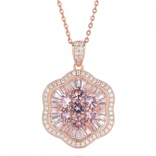 925 Silver Morganite Pendant