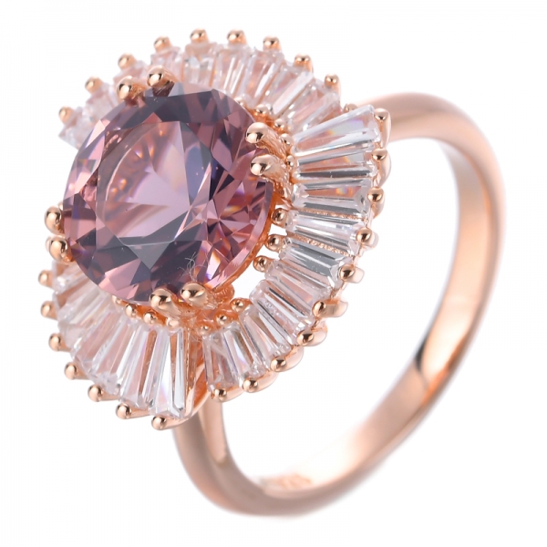 10.0MM Round Halo Morganite and Diamond Accented Engagement Ring 