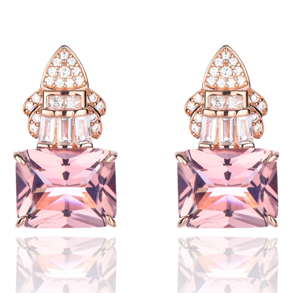 Fancy Light Pink Diamond Earrings Elegant and Delicate Earrings for Women 