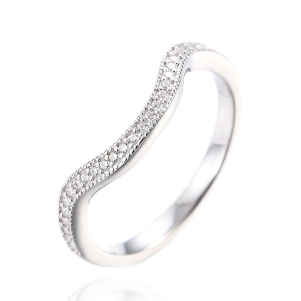 Sterling Silver 925 Plated Women's CZ Round Eternity Wedding Band Ring 