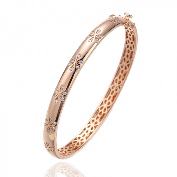 925 Round Blue Nano Rhodium Plating Silver Bangle 