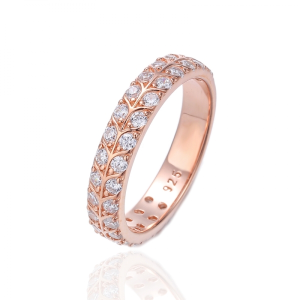 925 Round Shape Green Nano Gold Plating Silver Ring 