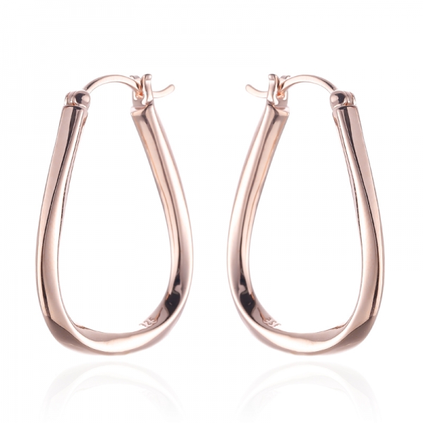 925 Sterling Silver Earring With Rose Gold Plating 