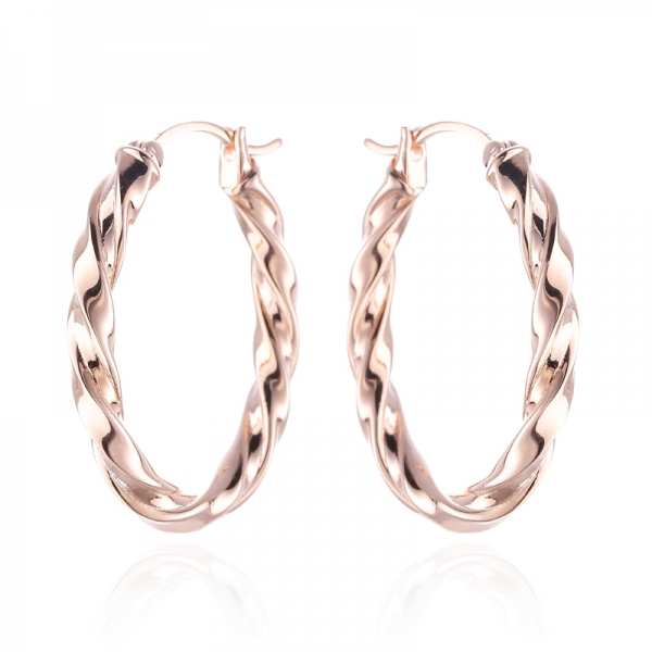 925 Sterling Silver Earring With Rose Gold Plating 
