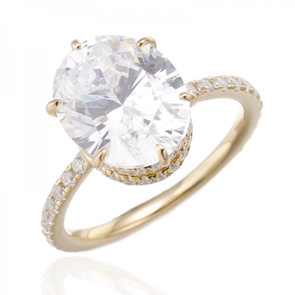 Oval Shape Diamond Pink And Round White Cubic Zircon Rhodium Silver Ring 