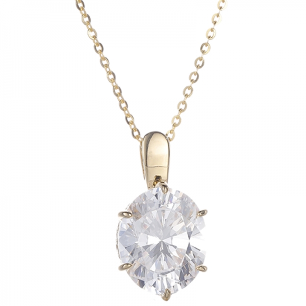 Oval Diamond Pink And Round White Cubic Zircon Rhodium Silver Pendant 